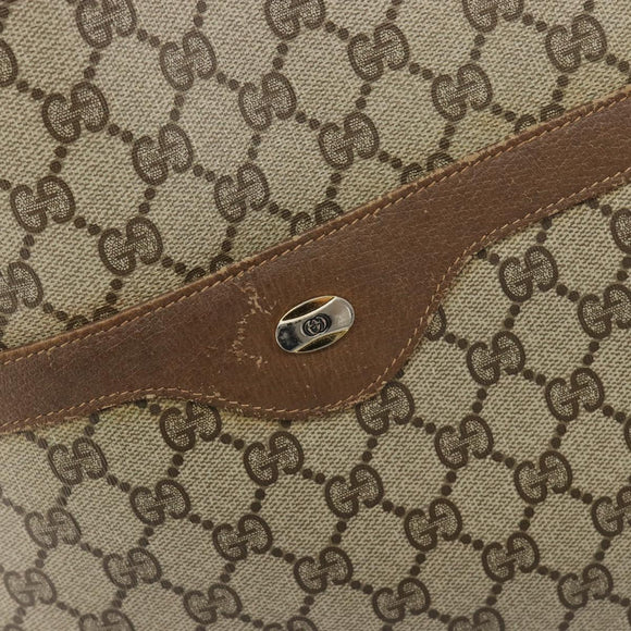 GUCCI GG Supreme Web Sherry Line Tote Bag PVC Beige 39 02 003 Auth bs36280