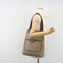 GUCCI GG Supreme Web Sherry Line Tote Bag PVC Beige 39 02 003 Auth bs36280-23