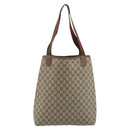 GUCCI GG Supreme Web Sherry Line Tote Bag PVC Beige 39 02 003 Auth bs36280-3