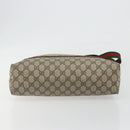 GUCCI GG Supreme Web Sherry Line Tote Bag PVC Beige 39 02 003 Auth bs36280-9