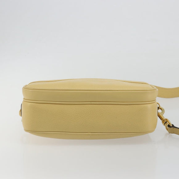 GUCCI Shoulder Bag Leather Ivory Gold 001 115 1515 Auth bs36281