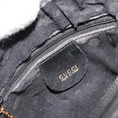 GUCCI Bamboo Hand Bag Leather 2way Black Gold 007 122 0232 Auth bs36283-17