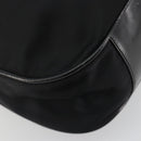 GUCCI Bamboo Hand Bag Nylon Black Silver 001 1998 1577 Auth bs36284-11