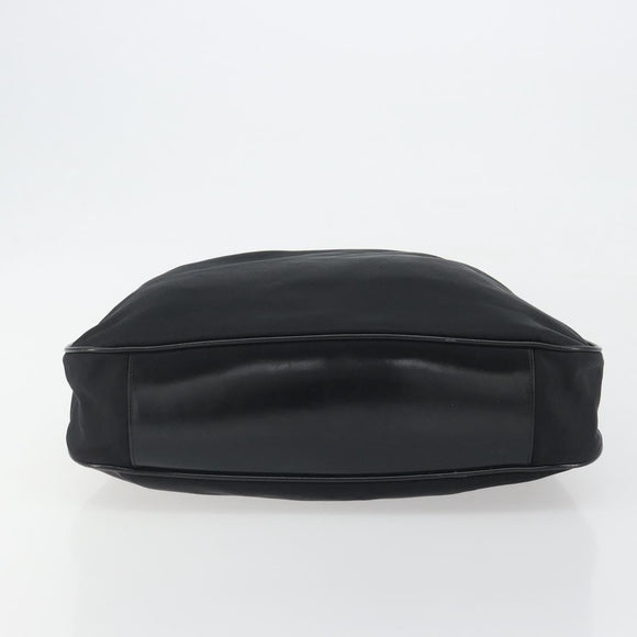 GUCCI Bamboo Hand Bag Nylon Black Silver 001 1998 1577 Auth bs36284