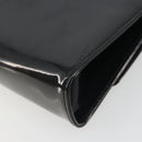 BALLY Chain Shoulder Bag Patent Leather Black Gold Auth bs36285A-12