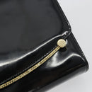 BALLY Chain Shoulder Bag Patent Leather Black Gold Auth bs36285A-14
