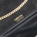BALLY Chain Shoulder Bag Patent Leather Black Gold Auth bs36285A-16