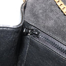 BALLY Chain Shoulder Bag Patent Leather Black Gold Auth bs36285A-20