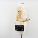 BALLY Chain Shoulder Bag Patent Leather Black Gold Auth bs36285A-22