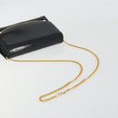BALLY Chain Shoulder Bag Patent Leather Black Gold Auth bs36285A-7