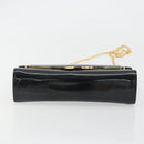 BALLY Chain Shoulder Bag Patent Leather Black Gold Auth bs36285A-9