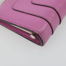 BVLGARI Coin Purse Leather Pink Silver Auth bs36286-16