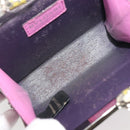 BVLGARI Coin Purse Leather Pink Silver Auth bs36286-9