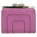 BVLGARI Coin Purse Leather Pink Silver Auth bs36286-2