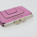 BVLGARI Coin Purse Leather Pink Silver Auth bs36286-5