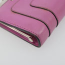 BVLGARI Coin Purse Leather Pink Silver Auth bs36286-14
