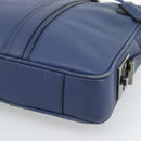 BURBERRY Business Bag Leather Blue Silver Auth bs36287-9