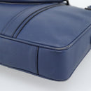 BURBERRY Business Bag Leather Blue Silver Auth bs36287-15