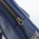 BURBERRY Business Bag Leather Blue Silver Auth bs36287-10