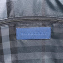 BURBERRY Business Bag Leather Blue Silver Auth bs36287-11