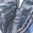 BURBERRY Business Bag Leather Blue Silver Auth bs36287-20