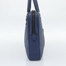 BURBERRY Business Bag Leather Blue Silver Auth bs36287-3