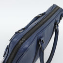 BURBERRY Business Bag Leather Blue Silver Auth bs36287-6