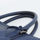 BURBERRY Business Bag Leather Blue Silver Auth bs36287-8