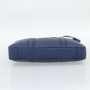 BURBERRY Business Bag Leather Blue Silver Auth bs36287-5