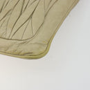 Miu Miu Matelasse Shoulder Bag Leather Beige Gold Auth bs36288-10