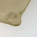 Miu Miu Matelasse Shoulder Bag Leather Beige Gold Auth bs36288-12