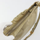 Miu Miu Matelasse Shoulder Bag Leather Beige Gold Auth bs36288-17
