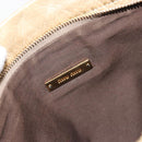 Miu Miu Matelasse Shoulder Bag Leather Beige Gold Auth bs36288-19