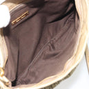 Miu Miu Matelasse Shoulder Bag Leather Beige Gold Auth bs36288-20