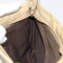 Miu Miu Matelasse Shoulder Bag Leather Beige Gold Auth bs36288-21