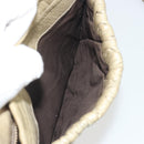 Miu Miu Matelasse Shoulder Bag Leather Beige Gold Auth bs36288-23