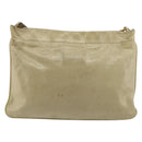 Miu Miu Matelasse Shoulder Bag Leather Beige Gold Auth bs36288-3