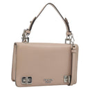 PRADA Hand Bag Safiano Leather 2way Pink Silver Auth bs36289-1
