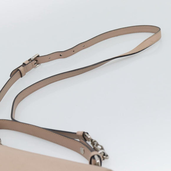 PRADA Hand Bag Safiano Leather 2way Pink Silver Auth bs36289
