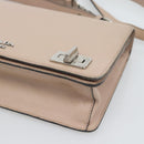 PRADA Hand Bag Safiano Leather 2way Pink Silver Auth bs36289-12