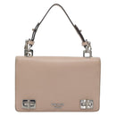 PRADA Hand Bag Safiano Leather 2way Pink Silver Auth bs36289-2