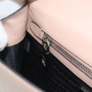 PRADA Hand Bag Safiano Leather 2way Pink Silver Auth bs36289-22
