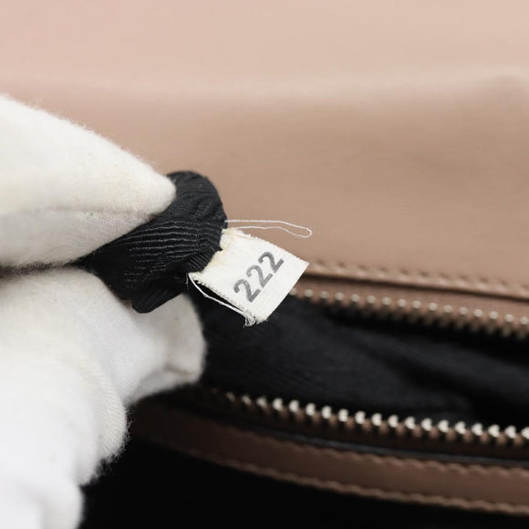 PRADA Hand Bag Safiano Leather 2way Pink Silver Auth bs36289