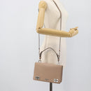 PRADA Hand Bag Safiano Leather 2way Pink Silver Auth bs36289-25