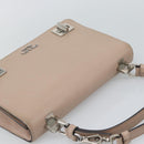 PRADA Hand Bag Safiano Leather 2way Pink Silver Auth bs36289-6