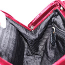 PRADA Hand Bag Velor Red Silver Auth bs36290-18