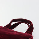 PRADA Hand Bag Velor Red Silver Auth bs36290-8