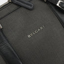 BVLGARI Business Bag PVC Gray Silver Auth bs36291-15