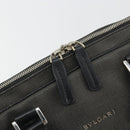 BVLGARI Business Bag PVC Gray Silver Auth bs36291-16
