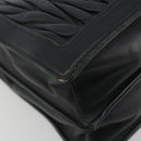 Miu Miu Matelasse Hand Bag Leather Black Gold Auth bs36292-14